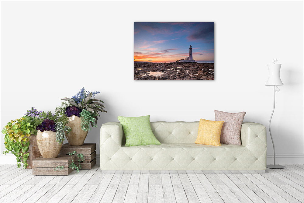 St Mary's Island England Wall Art Print on the wall