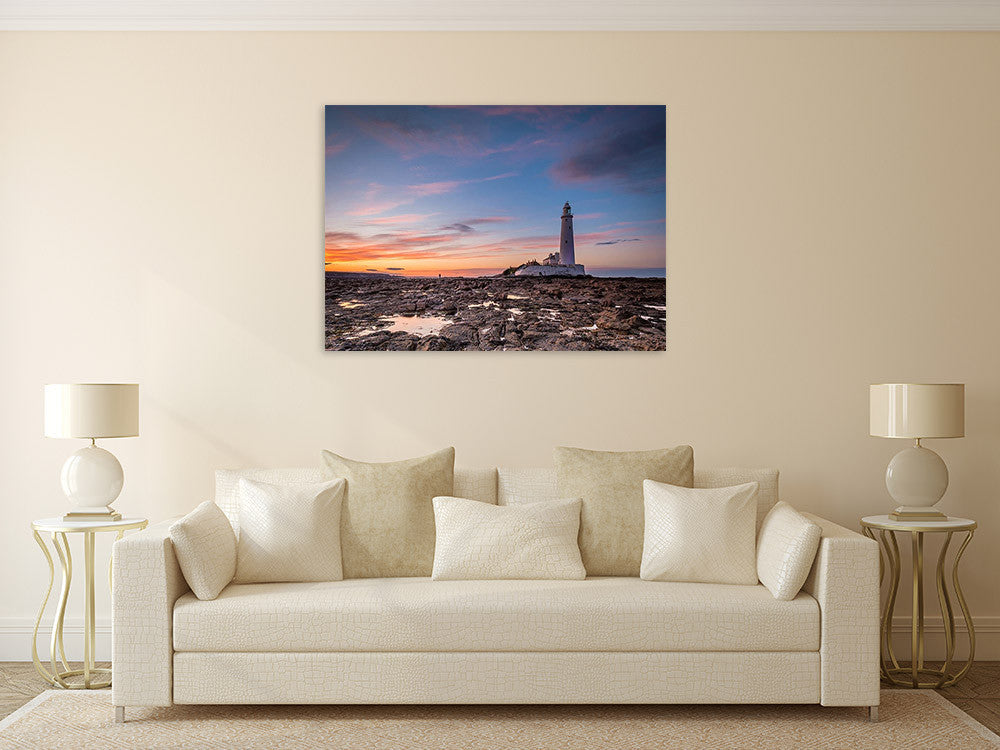 St Mary's Island England Wall Art Print on the wall