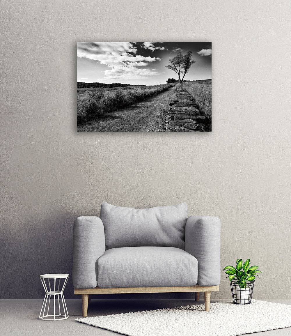 Stone Wall Wall Art Print on the wall