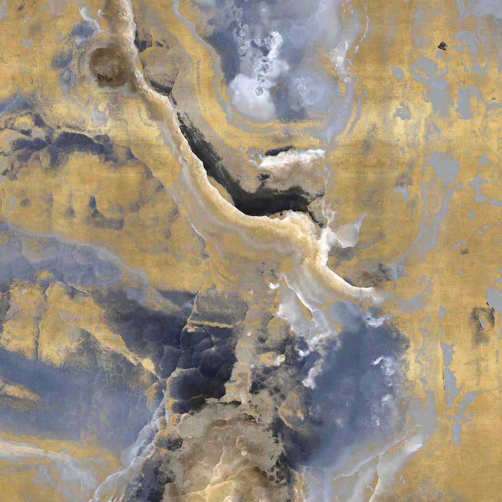 Stone With Gold and Gray I Wall Art Print