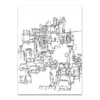  Streetscape Line Art Print