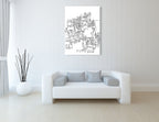  Streetscape Line Art Print on the wall