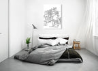  Streetscape Line Art Print on the wall