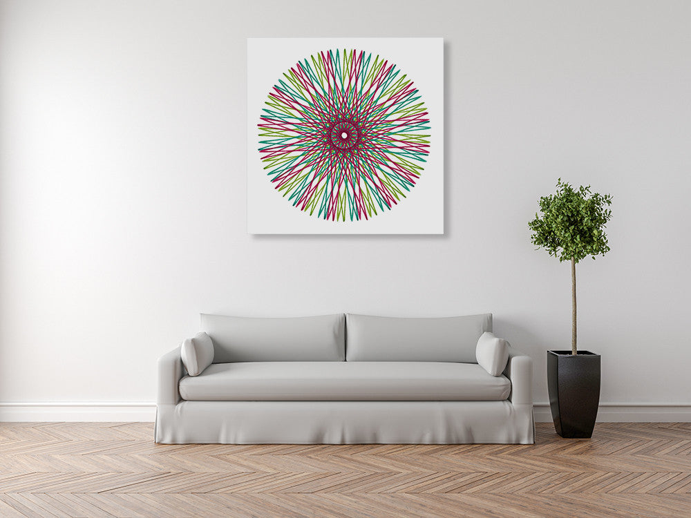 String Multicolor II Wall Art Print on the wall