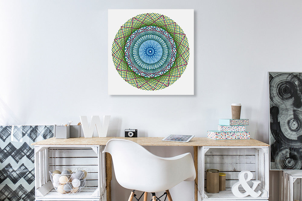 String Multicolor I Wall Art Print on the wall