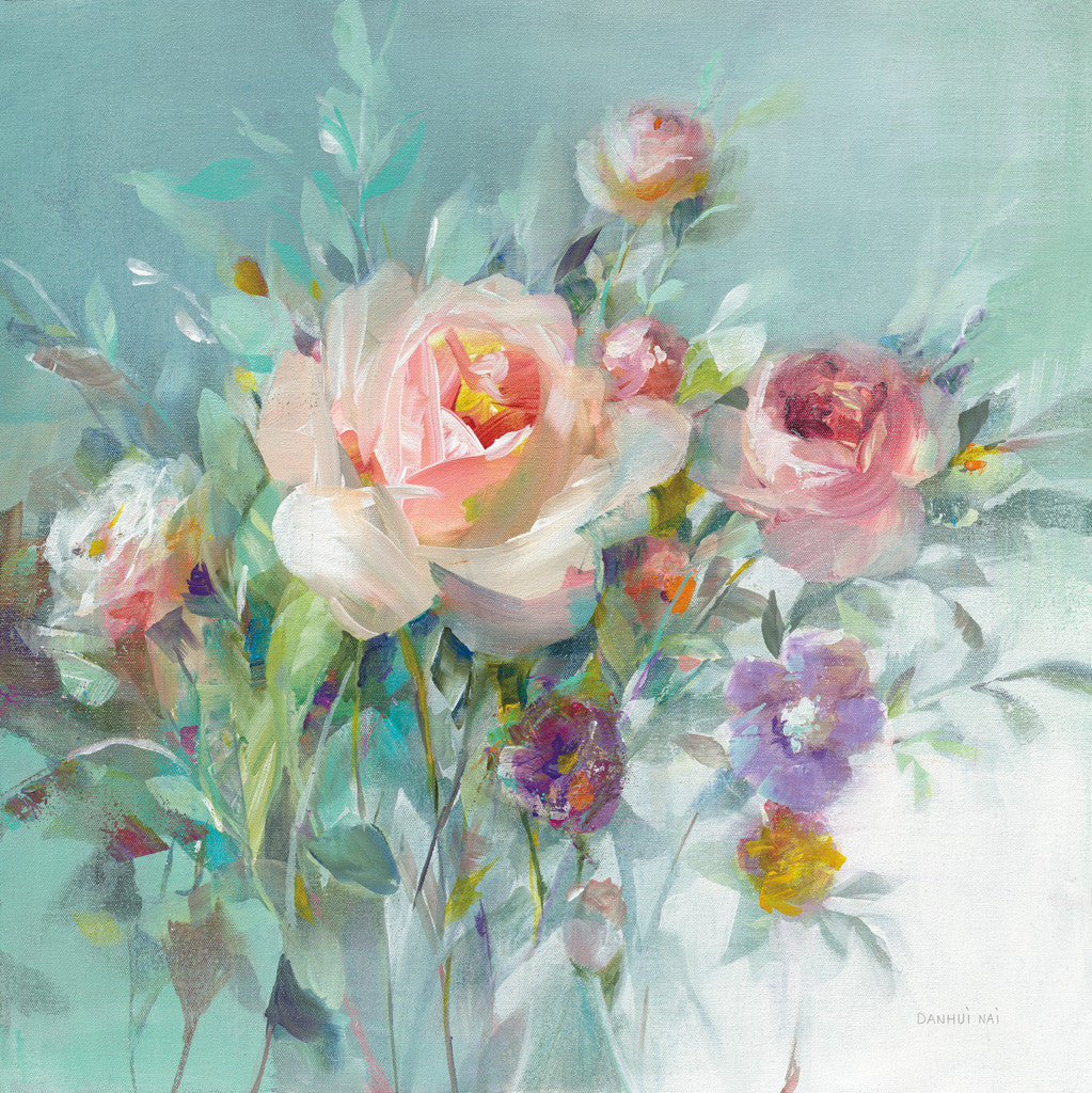 Summer Garden Roses Wall Art Print