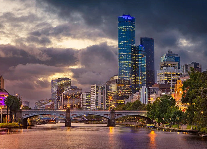 Summer Sunset Melbourne Wall Art Print