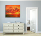 Sundown on the wall