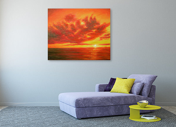 Sundown on the wall