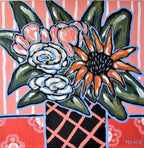 Brooke Howie | Sunflower and Pink Roses
