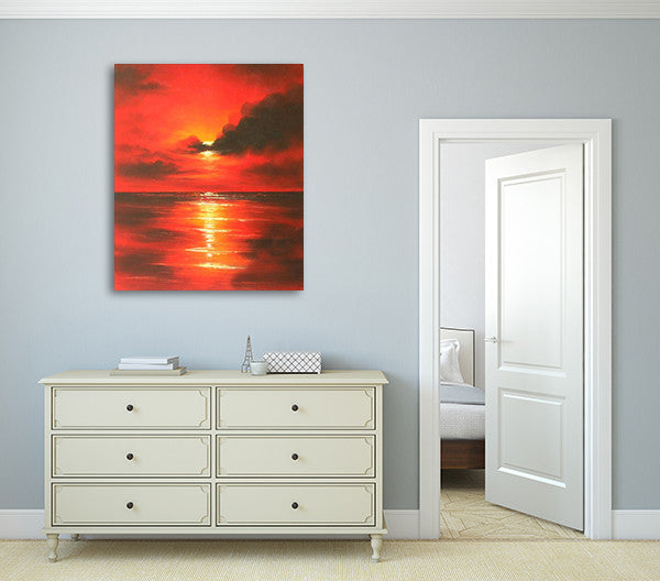 Sunrise on the wall