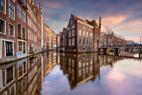 Sunset Over Amsterdam Wall Art Print