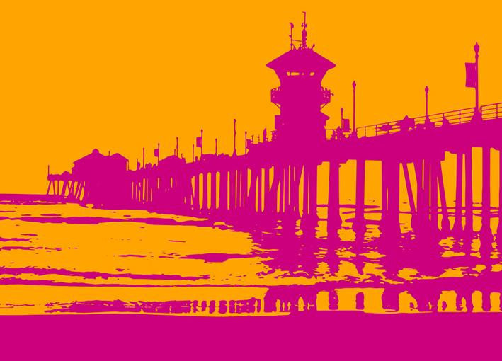Sunset Pier Wall Art Print