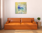 Sunset Stag Wall Art Print on the wall