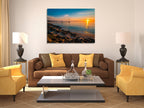 Sunset at Brighton Beach Wall Art Print on the wall