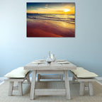 Sunset at Glenelg Beach Wall Art Print on the wall