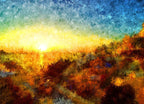 Sunset in Greece Wall Art Print