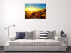 Sunset in Greece Wall Art Print on the wall