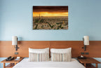 Sunset to Paris Wall Art Print on the wall