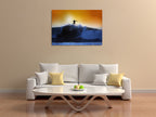 Surfer and Waves Wall Art Print on the wall