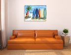 Surf's Up Wall Art Print on the wall