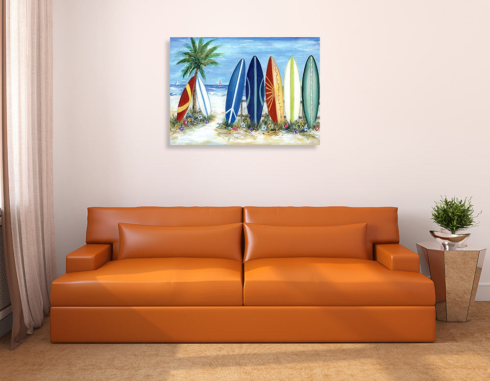 Surf's Up Wall Art Print on the wall