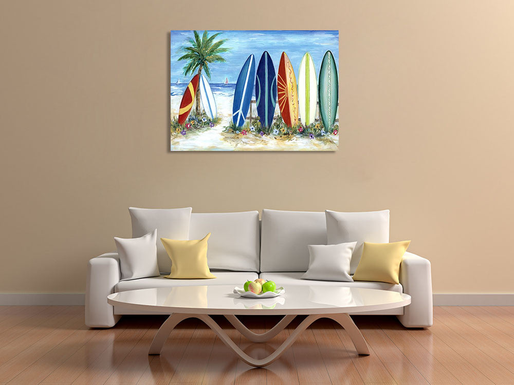 Surf's Up Wall Art Print on the wall