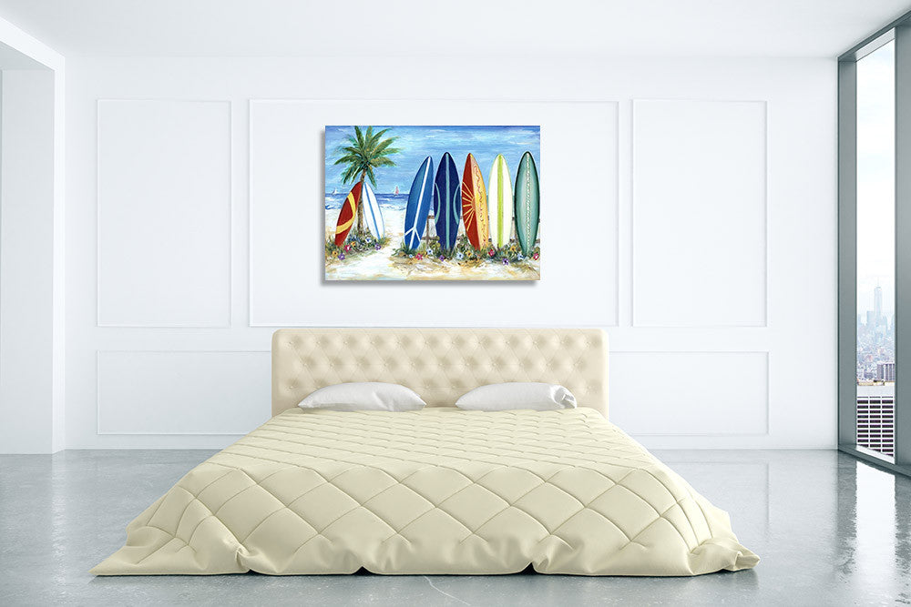 Surf's Up Wall Art Print on the wall