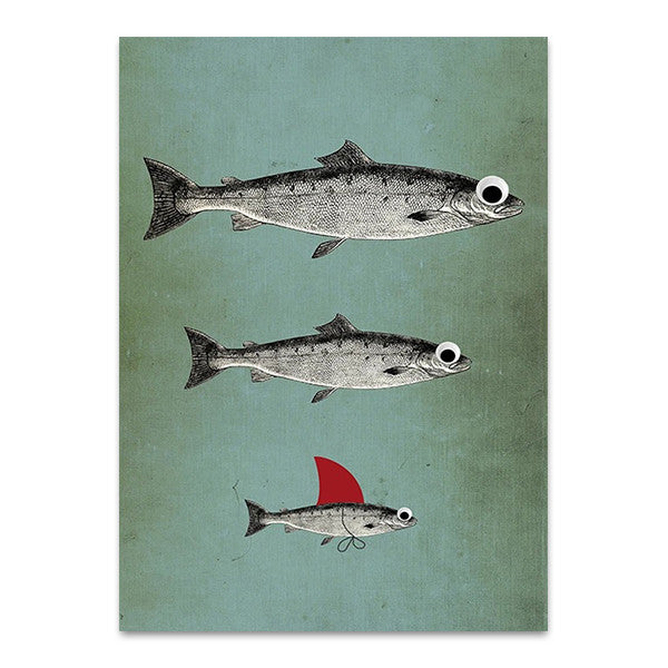 Surviving Fish Wall Art Print