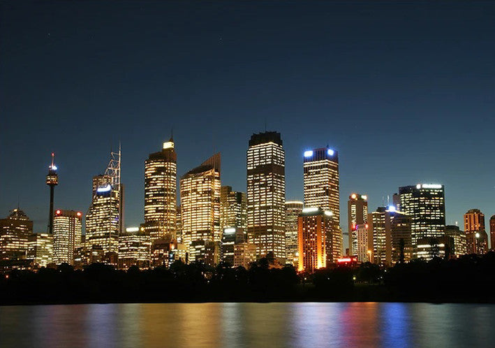 Sydney City at Night Wall Art Print