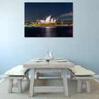 Sydney Opera House at Night Wall Print on the wall