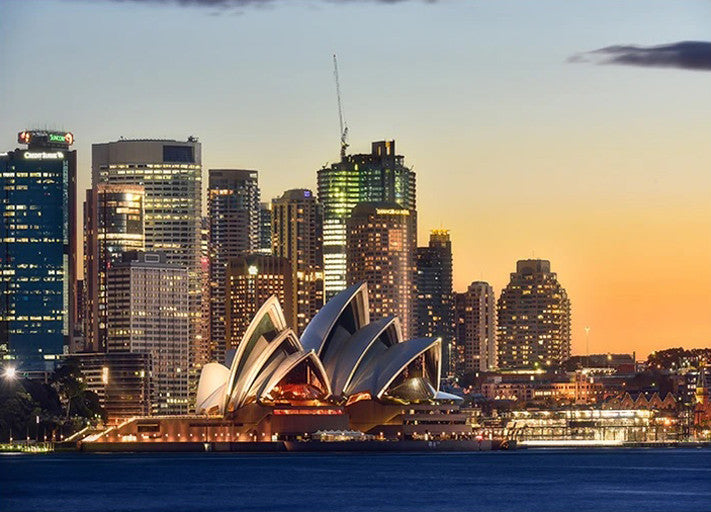 Sydney Opera House on Sunset Wall Print