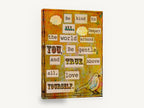 Be Kind Bird Collage, kindness quote bird typography art, animal canvas wall art print ready to hang