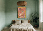 Giraffe Friend Quote animal canvas print on the wall of a bedroom