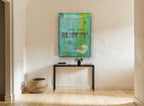 Beautiful Bird Affirmation animal canvas print on the wall of a hallway