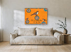 Let Me Sing Birds animal canvas print on the wall of a living room
