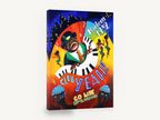 Club Yeah Harlem Nights, retro harlem jazz club poster, stretched canvas wall art print ready to hang
