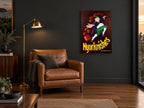 Leaping Knish Man kitchen canvas print on the wall of a charcoal living room