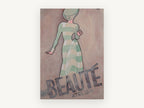 Mme Beauté Atelier, vintage canvas wall art print, front view