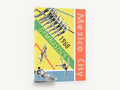 Mexico City Gymnastics, retro mexico city 1968 gymnastics poster, stretched canvas wall art print ready to hang