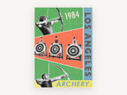 Los Angeles Archery 1984, vintage canvas wall art print, front view