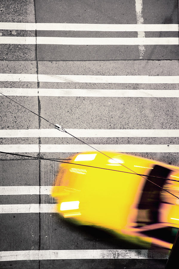 Taxi Crosswalk Wall Art Print
