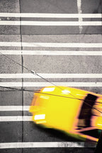Taxi Crosswalk Wall Art Print