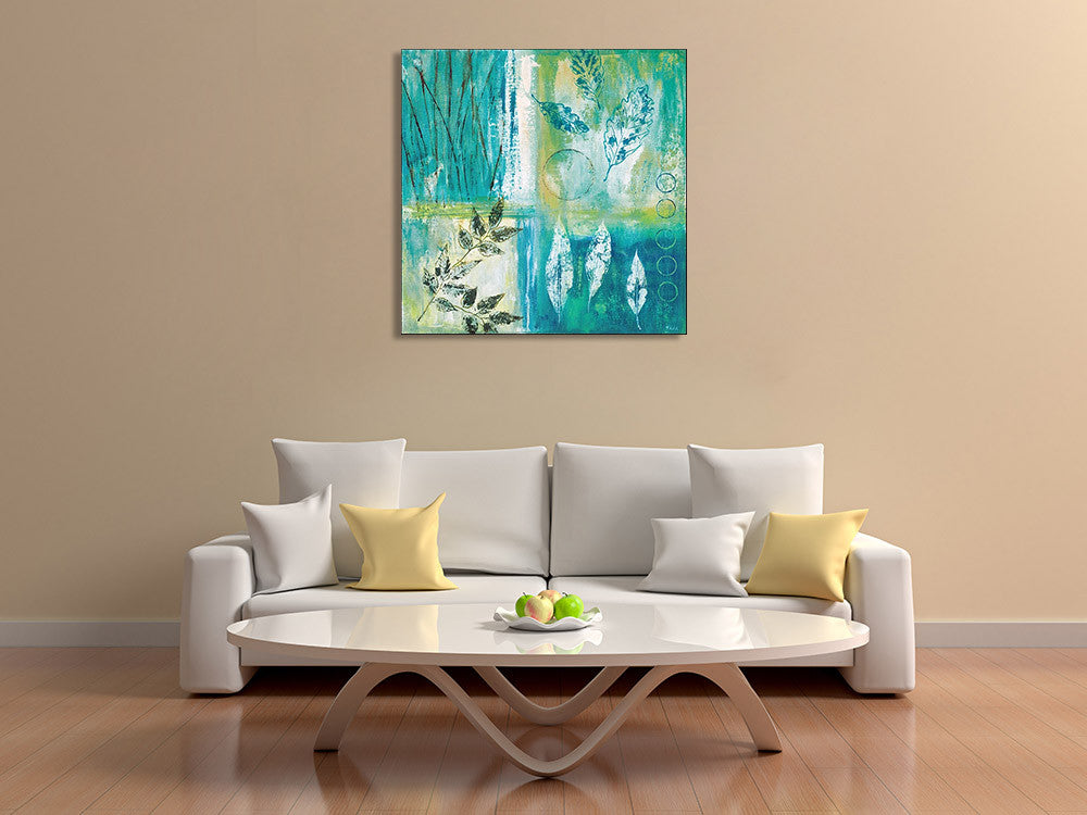 Teal Earth I Wall Art Print on the wall