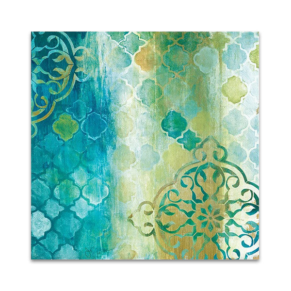  Teal Impression II Wall Art Print