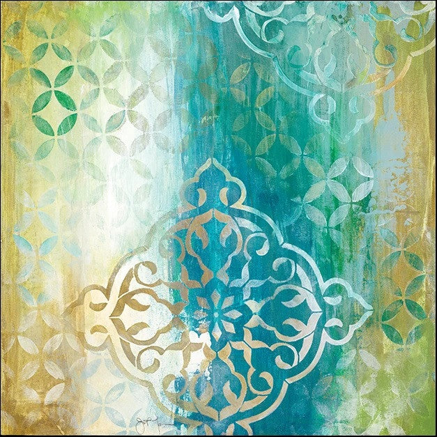 Teal Impression I Wall Art Print 