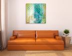 Teal Impression I Wall Art Print on the wall