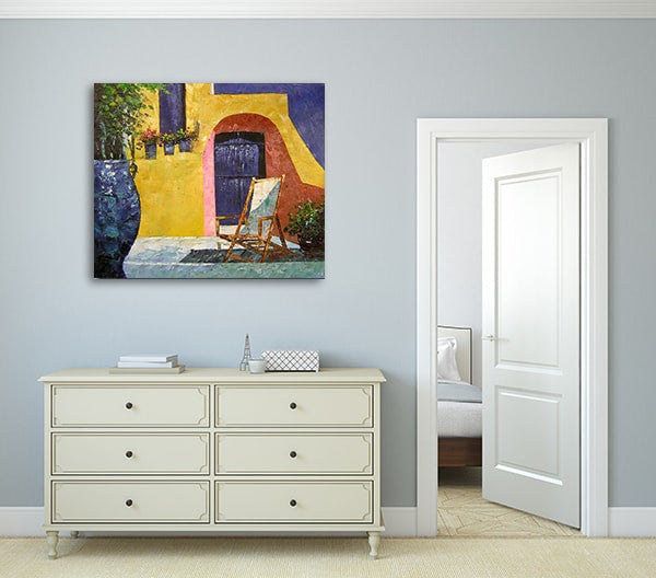 Terrace on the wall