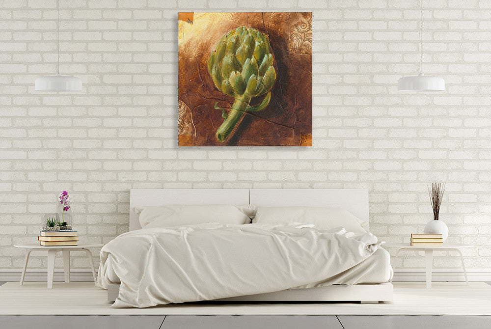 The Artichoke Fruit Wall Art Print on the wall