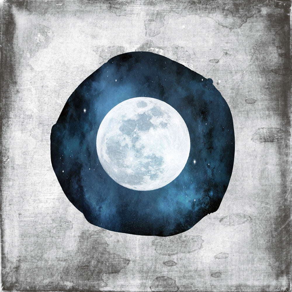 The Blue Full Moon Wall Art Print